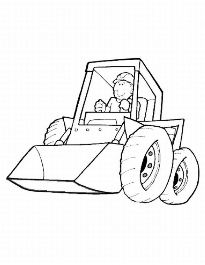 670x866 Construction Equipment Coloring Pages