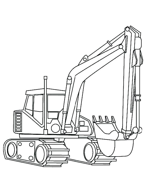 600x800 Construction Coloring Page Bulldozer Coloring Page Digger