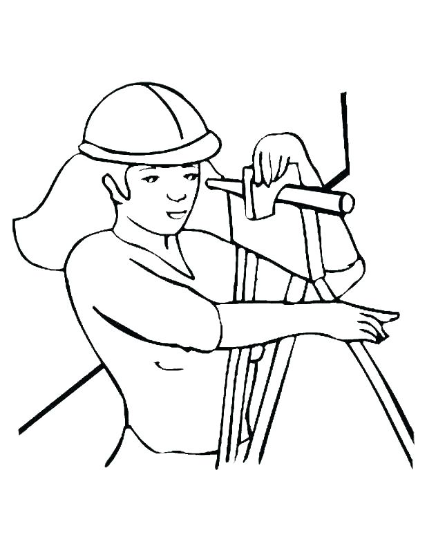 618x800 Construction Worker Coloring Page Construction Equipment Coloring