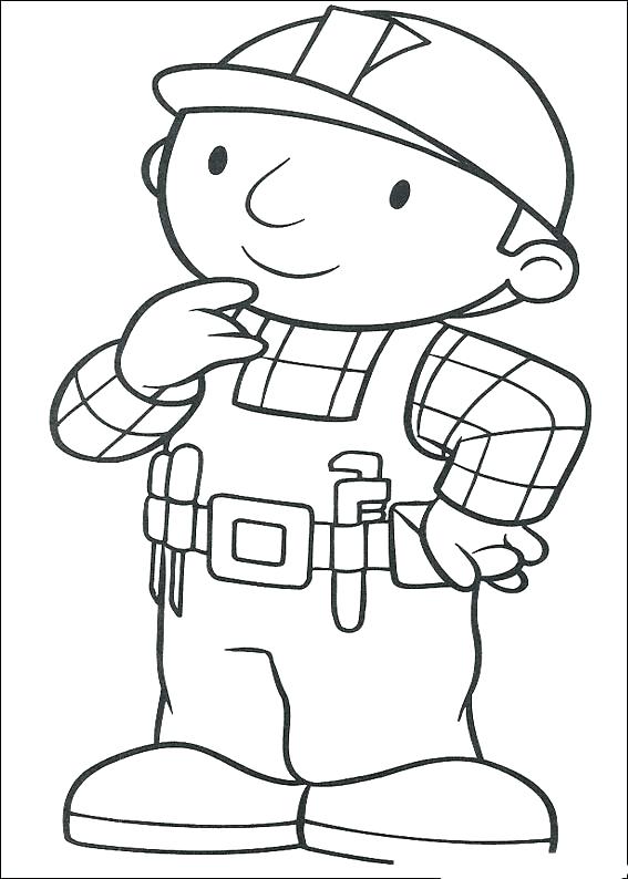 567x794 Construction Worker Coloring Page Remarkable Construction Worker