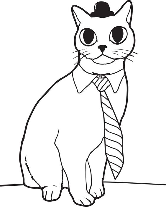 563x700 Cat In The Hat Coloring Pages