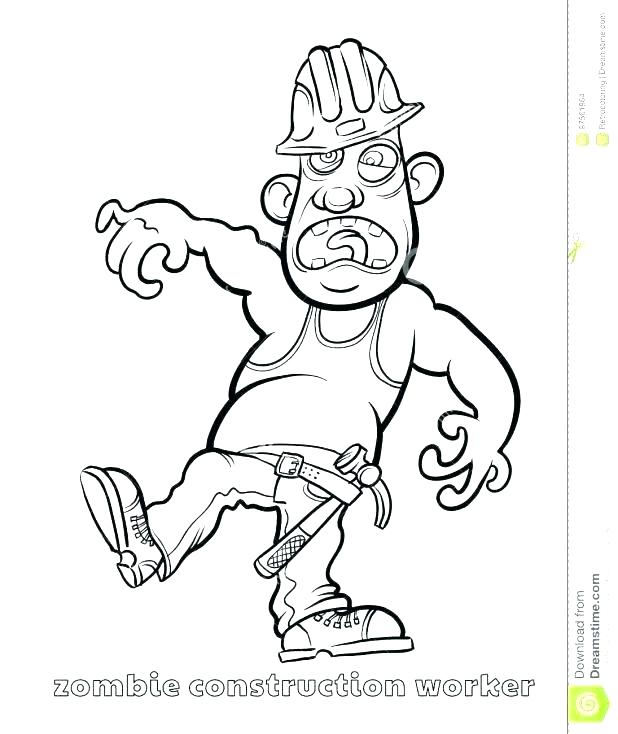 618x734 Female Construction Worker Coloring Pages Page Royalty Free Vector