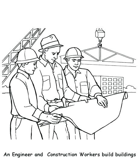 458x559 Construction Coloring Page