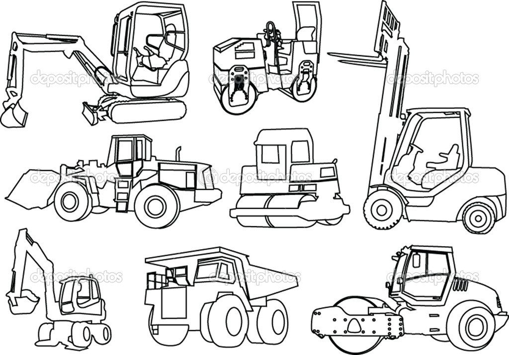 1024x714 Free Printable Construction Vehicle Coloring Pages Coloring Page