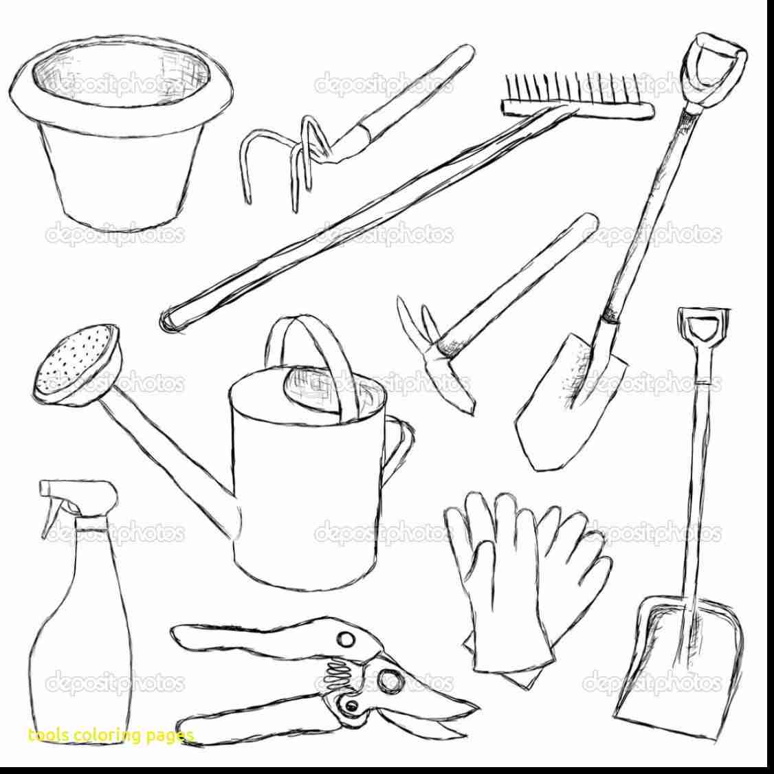1126x1126 Construction Tools Coloring Pages Preschool Free For Kids Sheets
