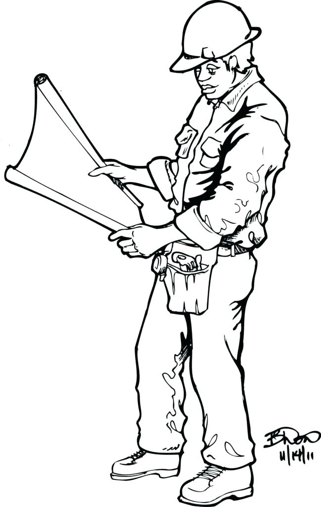 649x1024 Construction Worker Coloring Page Construction Coloring Pages