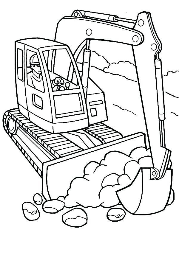 600x856 Construction Coloring Pages Excavator And Dump Truck