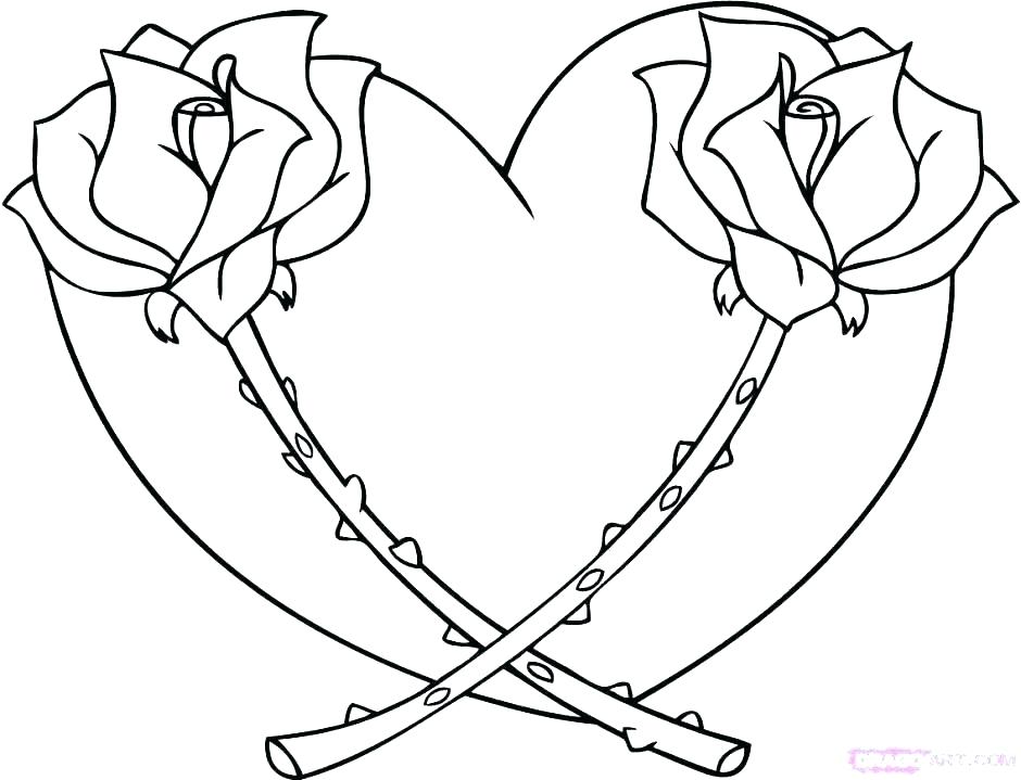 940x719 Valentine Hearts Coloring Pages Valentines Heart Coloring Pages