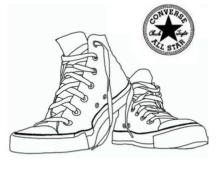 432x359 Converse Shoes Coloring Pages Shoes Coloring Page