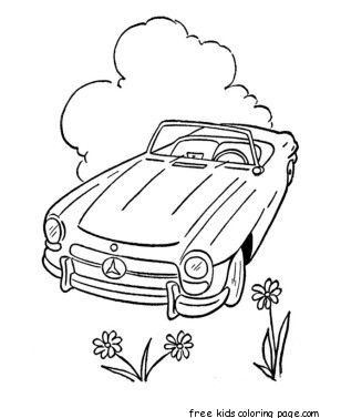308x377 Free Coloring Pages Cabrio Car Printable Christmas Crafts