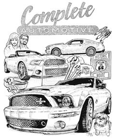 236x285 Convertible Ford Mustang Car Coloring Page