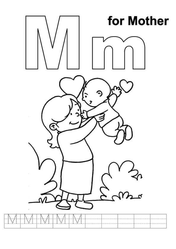 595x842 Free Printable Mother's Day Coloring Pages