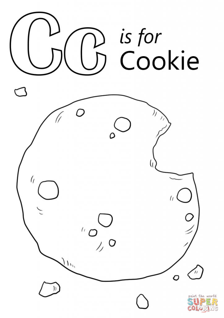 724x1024 C Is For Cookie Coloring Page