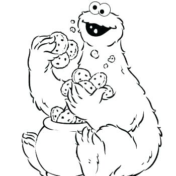 350x350 Cookie Coloring Sheets