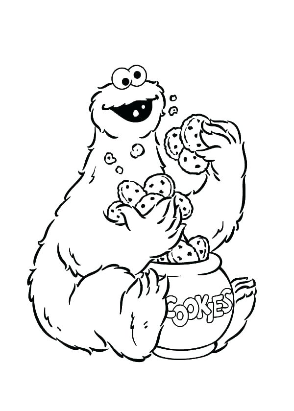 600x839 Monster Coloring Page Cookie Monster Coloring Page Download