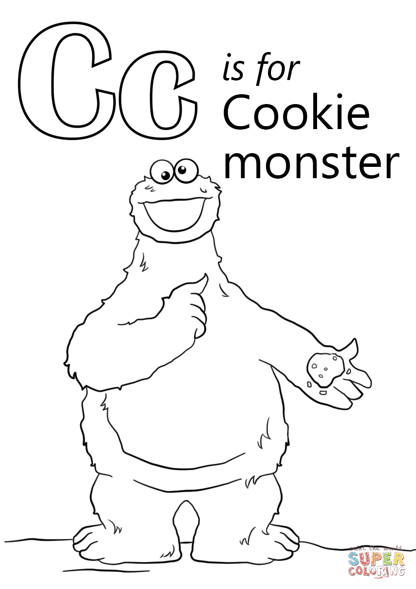 849x1200 New C Is For Cookie Coloring Page Surprise Best Pages Sesame
