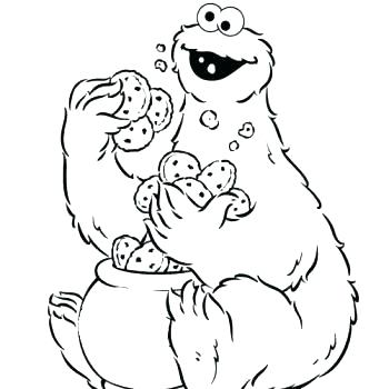 350x350 Gingerbread Cookies Coloring Pages Cookie Monster Coloring Page