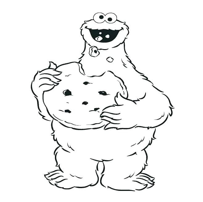 658x654 Cookie Coloring Page
