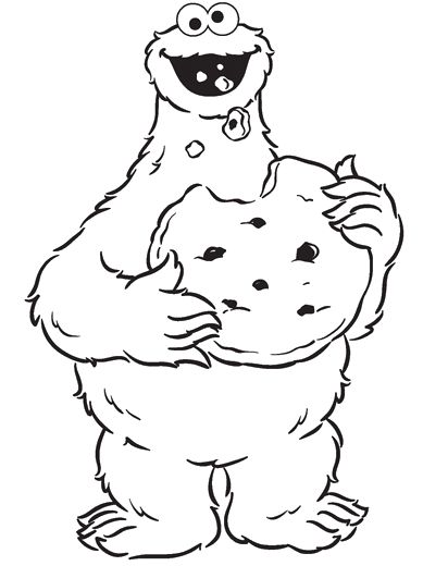 412x520 Best Cookie Monster Images On Coloring Books