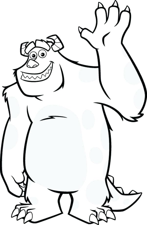 600x915 Monster Inc Coloring Pages Monsters Inc Coloring Pages Free Cookie