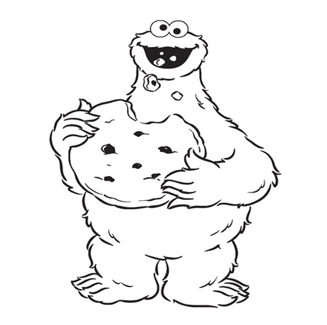 658x654 Cookie Monster Coloring Pages Cookie Monster Eat Cookie Coloring