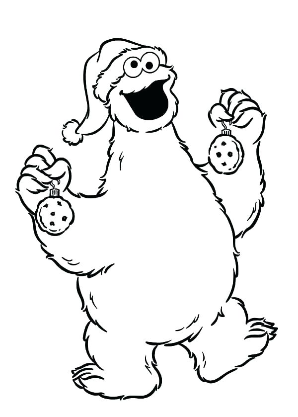 600x839 Monster Coloring Pages To Print Cookie Monster Coloring Pages