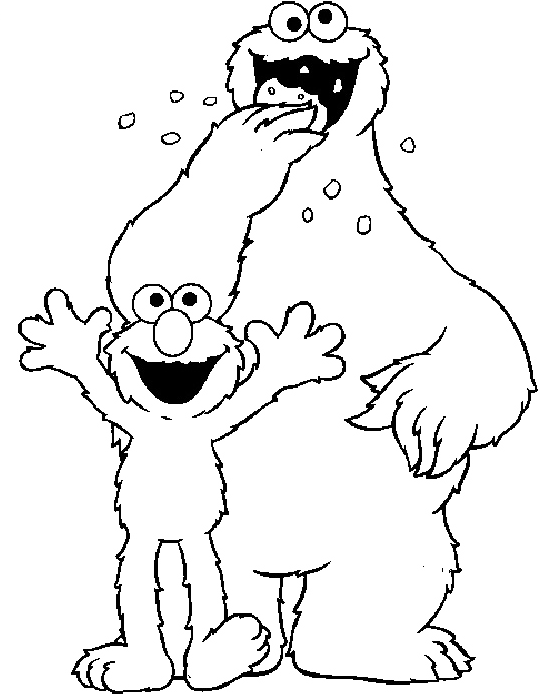 539x694 Cookie Monster And Elmo Coloring Pages Coloring Pages