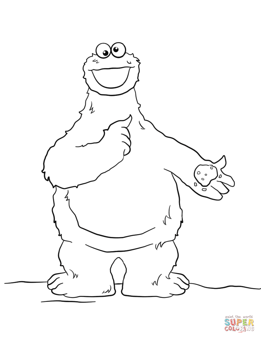 848x1098 Cookie Monster Coloring Page Free Printable Coloring Pages Cookie