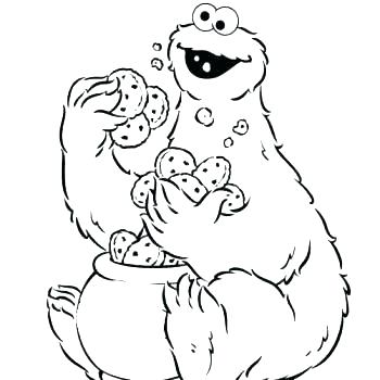 350x350 Cookie Monster Coloring Pictures