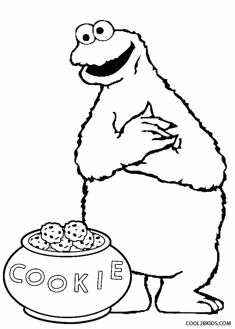 800x1120 Printable Cookie Monster Coloring Pages For Kids