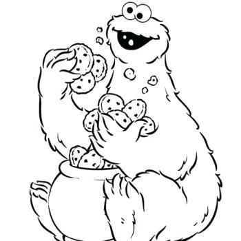 350x350 Printable Coloring Pages Sesame Street Cookie Monster Printable