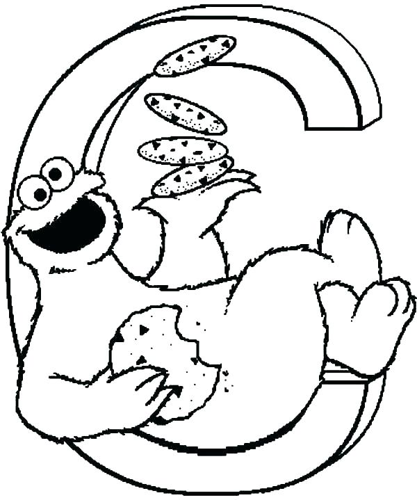 600x719 Cookie Monster Coloring Pictures