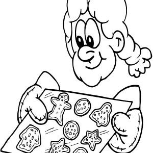 300x300 Mrs Claus Baking Cookies And Glass Of Milk Coloring Pages Best