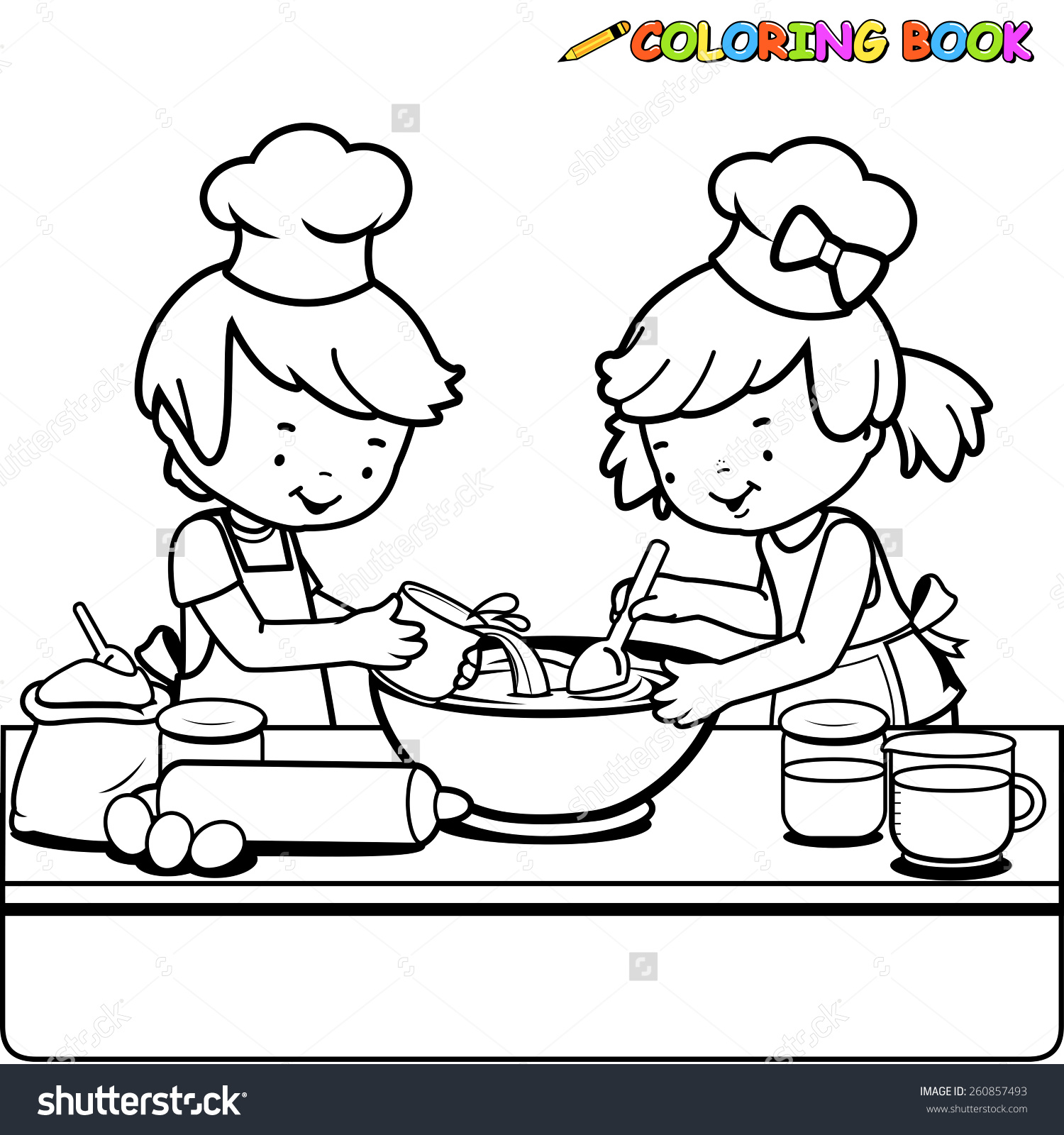1500x1600 Awesome Cooking Coloring Pages Contemporary