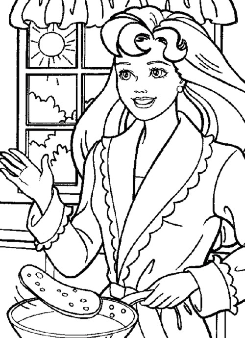 500x689 Barbie Cooking Coloring Pages Kids Coloring Pages