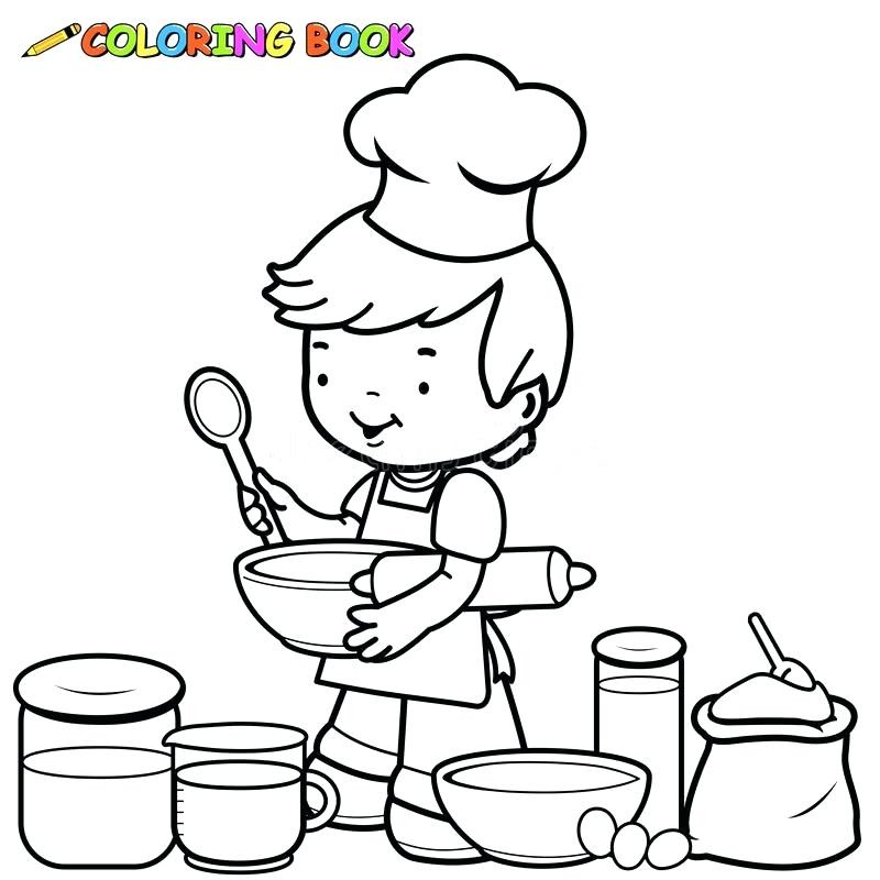 Cooking Coloring Pages Printable at GetDrawings.com | Free for personal use Cooking Coloring ...