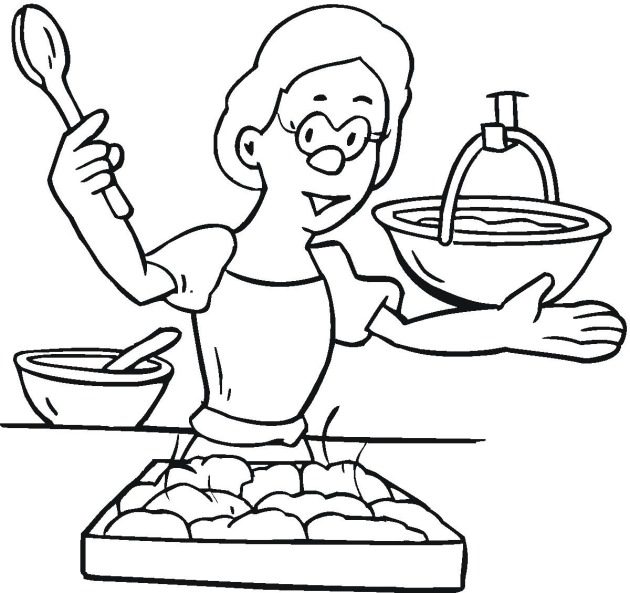 630x593 Free Cooking Coloring Pages