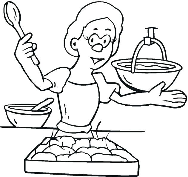 630x593 Cooking Coloring Page Cooking Utensils Coloring Pages Technolife