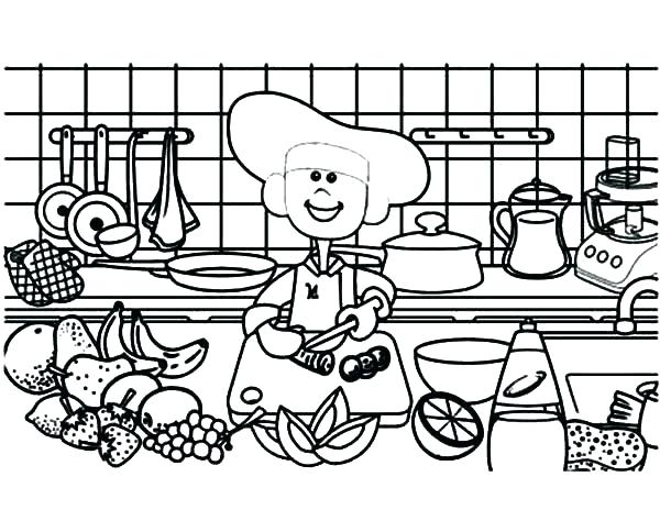 600x464 Cooking Coloring Pages Cooking Coloring Pages Also Cooking Cooking