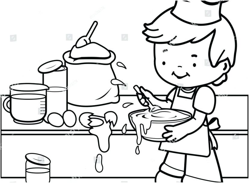 827x609 Cooking Utensils Coloring Pages