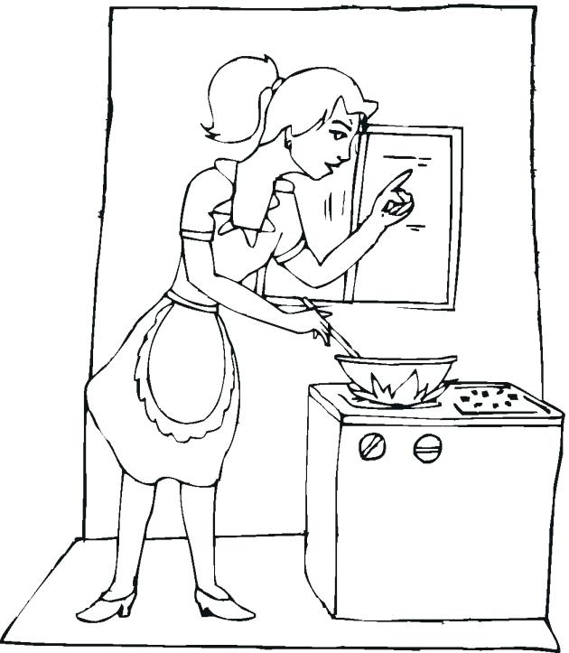 630x723 Free Cooking Coloring Pages Cooking Utensils Coloring Sheets