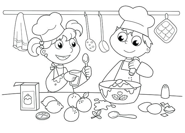 600x430 Kitchen Coloring Pages Food Safety Coloring Pages