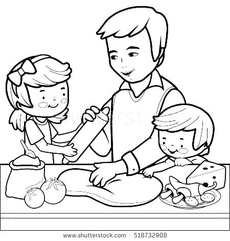 450x470 Cooking Coloring Page Cooking Coloring Page Cooking Class Coloring