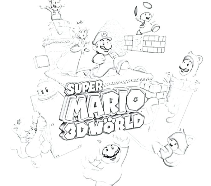 678x600 Mario World Coloring Pages Mario World Coloring Pages World