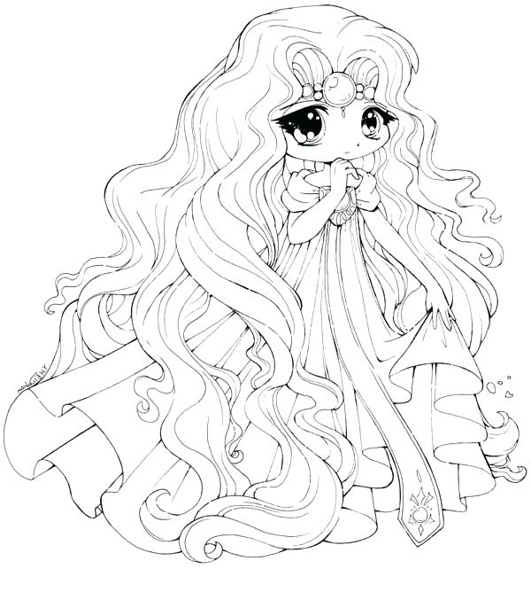 600x668 Cool Anime Coloring Pages Cute Princess Coloring Pages And Cute