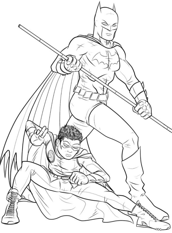 700x947 Batman And Robin Coloring Pages