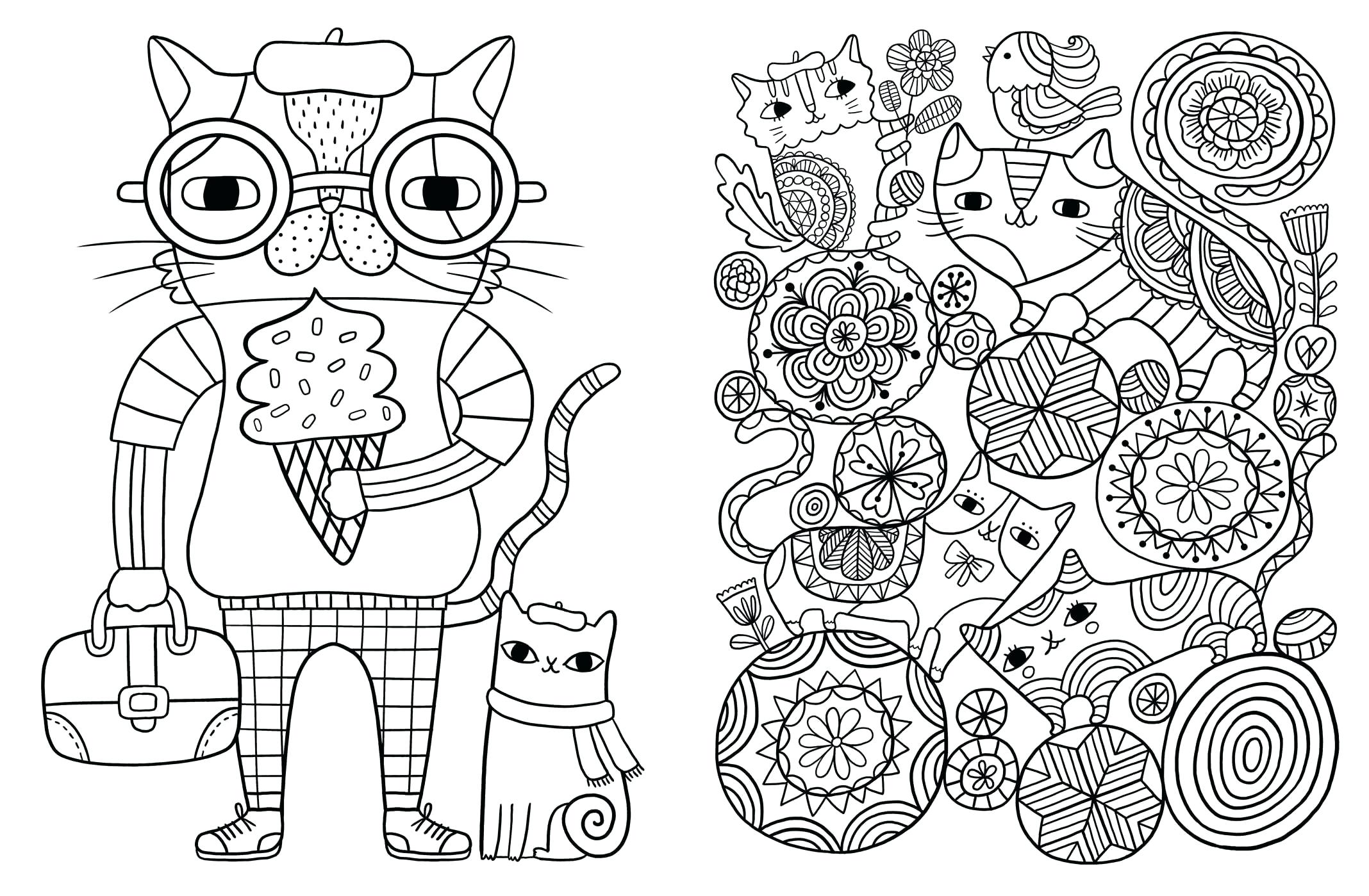 2136x1399 Cat Coloring Page Free Printable Pages Kitten Click The To View