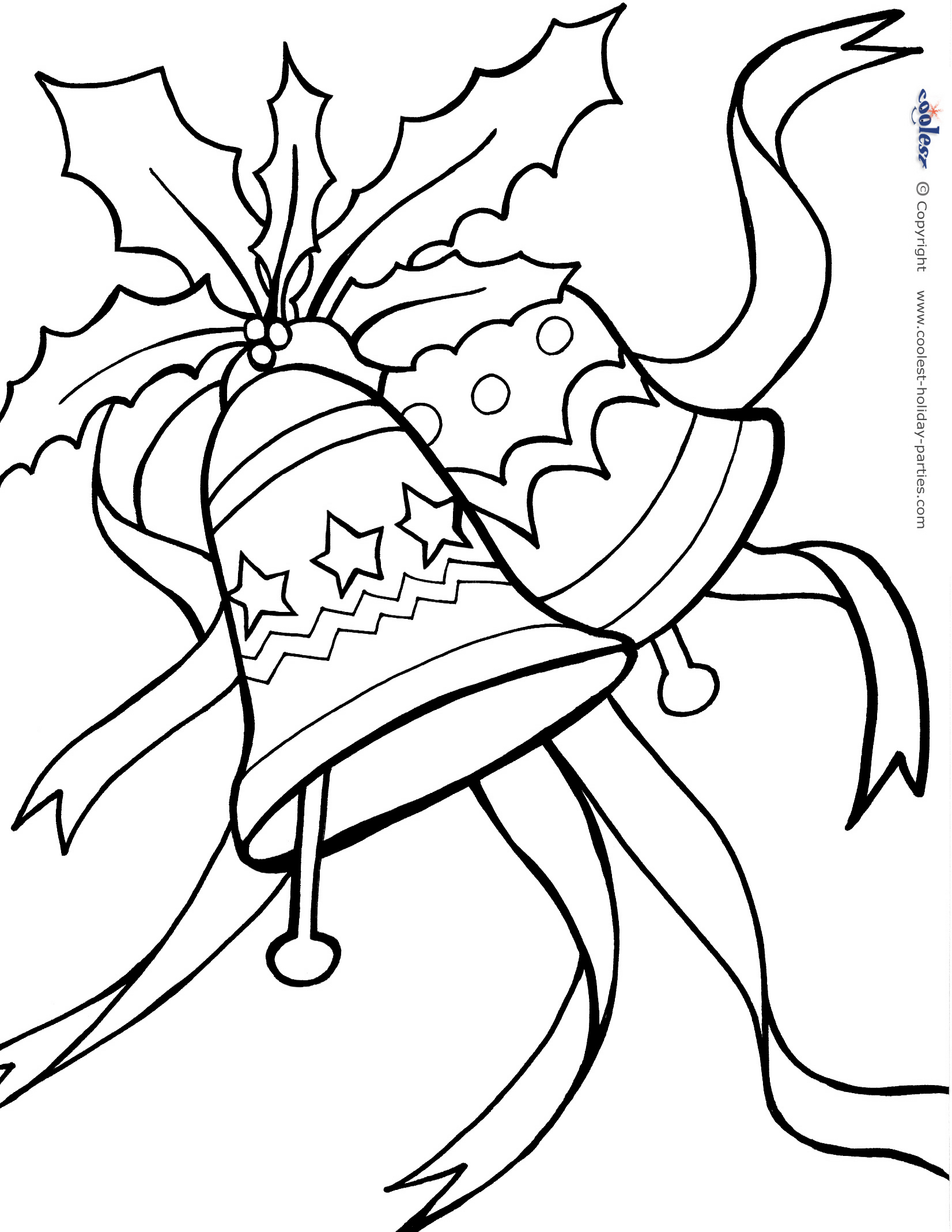 1652x2138 Printable Christmas Coloring Page