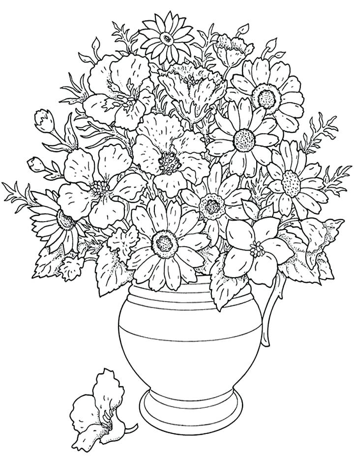 720x932 Coloring Pages Of Flowers Simple Flower Coloring Pages Flower