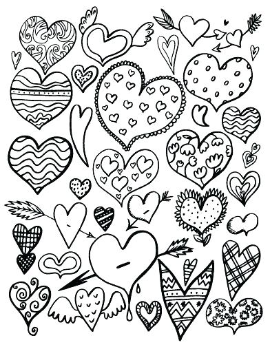392x507 Coloring Pictures Of Hearts Flowers And Hearts Coloring Pages